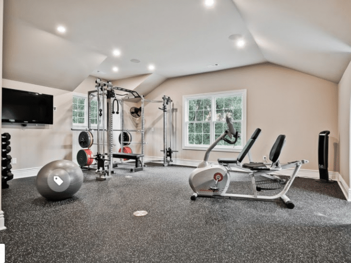 Home gym ceiling discount ideas